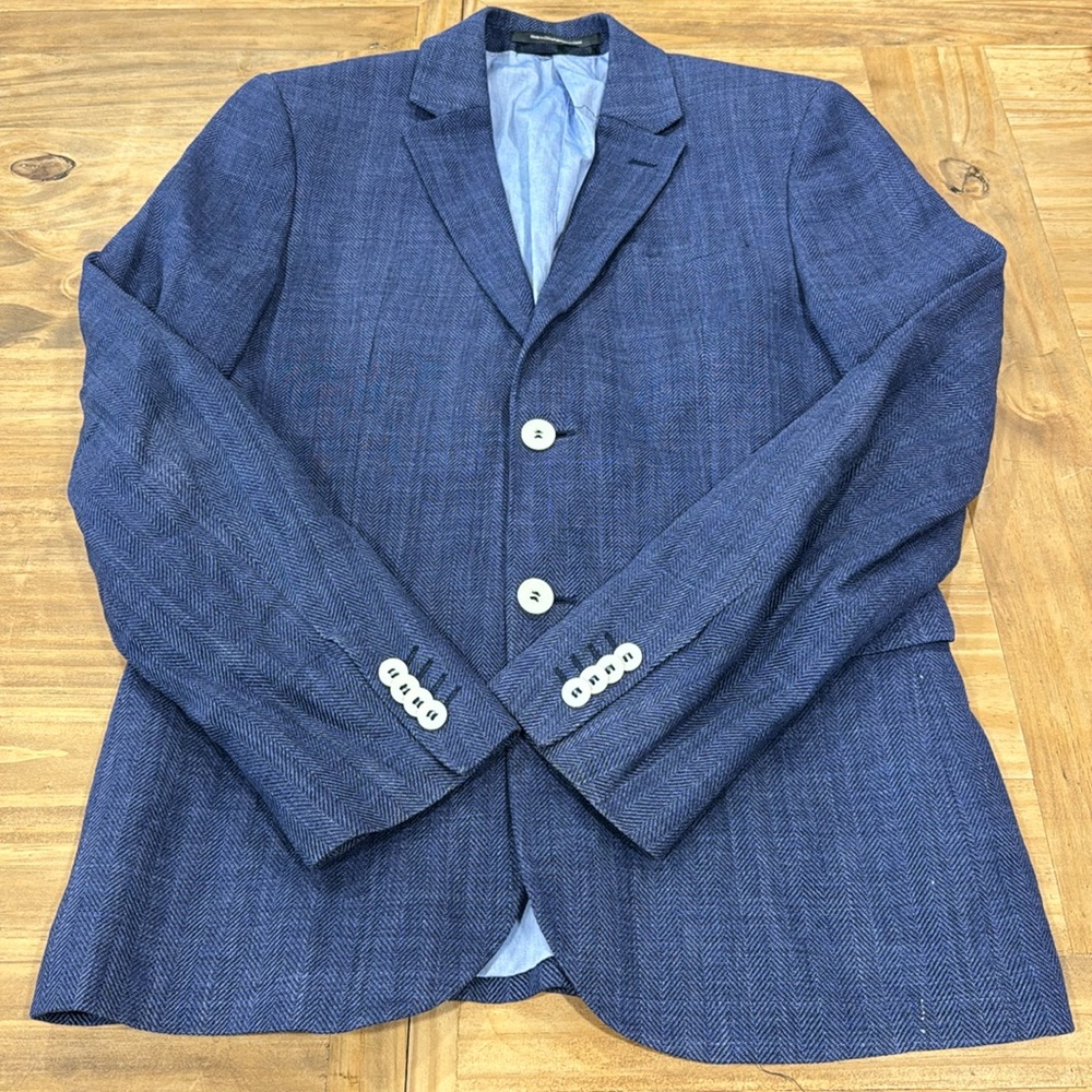 🟡SOLD🟡 Mens 36R H&M Blue Blazer with White Button Details
